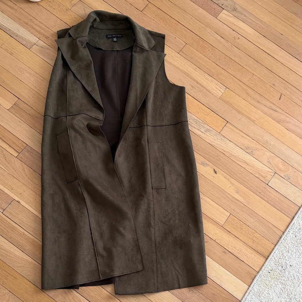 Joan Vass Dark Brown Sleeveless Vest
